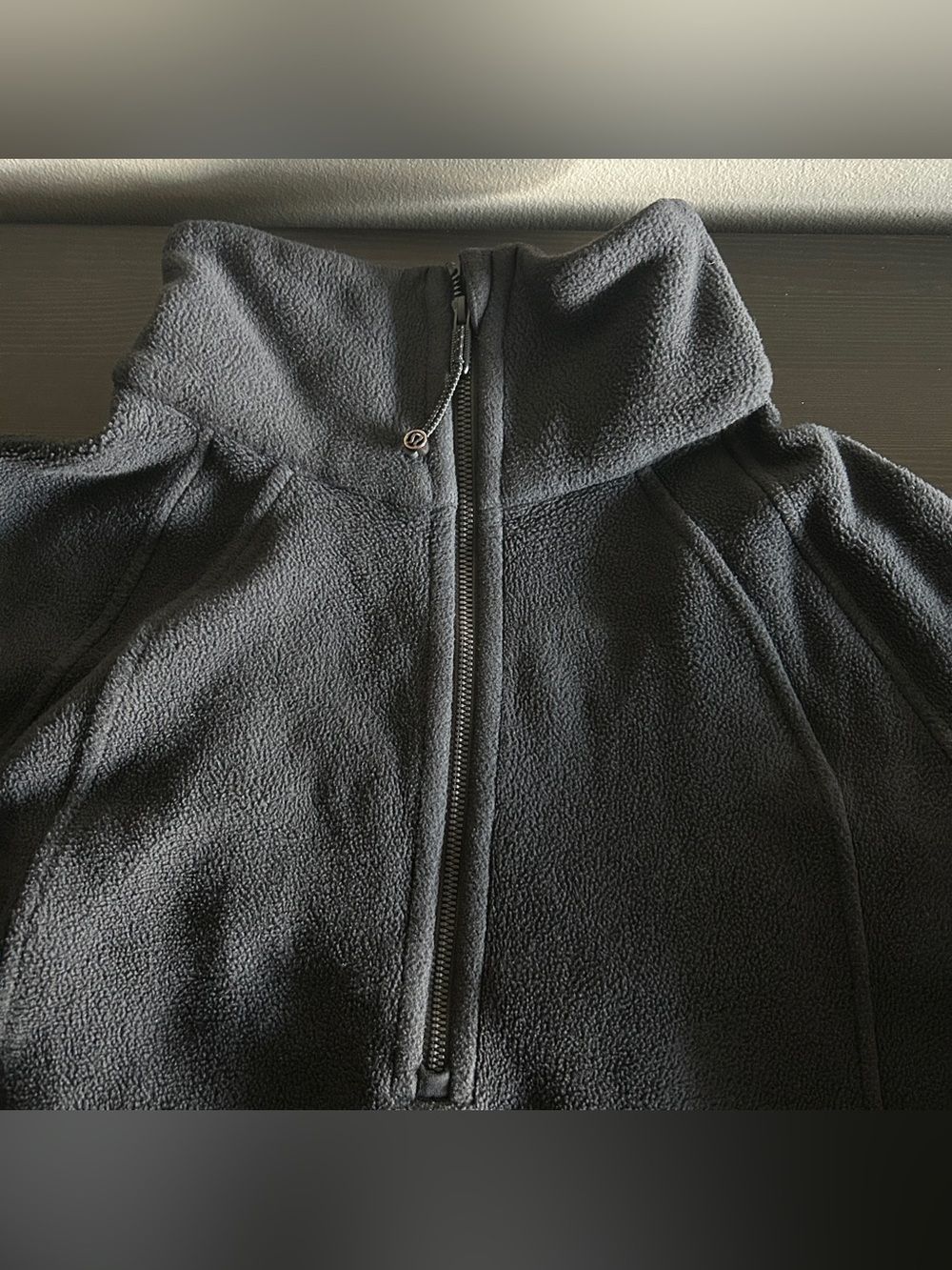 Lululemon Scuba Tumbled Fleece Funnel-Neck Half-Zip -- Black (Size Medium/Large) - Picture 2 of 6